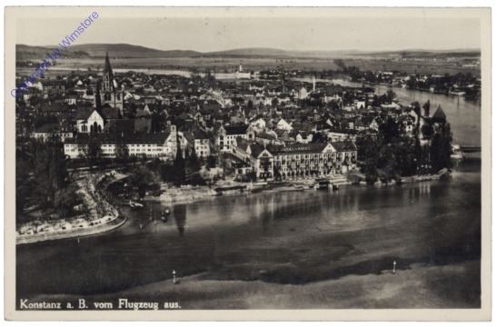 Konstanz, vom Flugzeug aus
