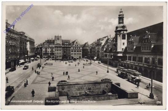 Leipzig, Marktplatz mit Untergrundmeßhalle