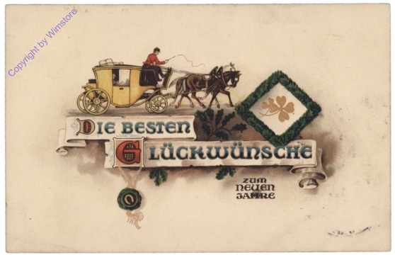Kutsche mit Glücksbringern