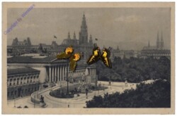 Wien 1, Gaushaus mit Rathaus und Votivkirche