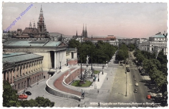 ak168463 Wien 1, Ringstrasse mit Parlament, Rathaus und Burgtheater