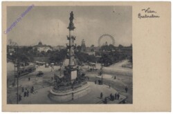Wien 2, Praterstern mit Tegetthoffdenkmal