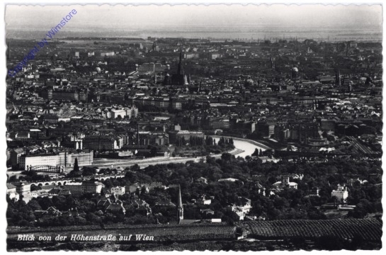 Wien 19, Blick von der Höhenstrasse auf Wien