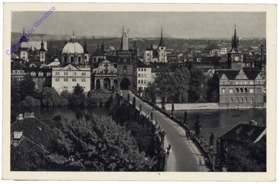 ak168721 Praha (Prag), Auf der Karlsbrücke