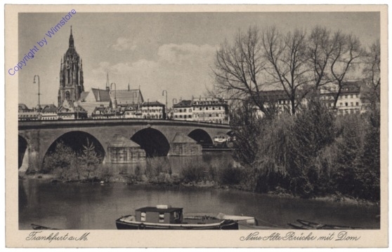 Frankfurt am Main, Neue Alte Brücke mit Dom