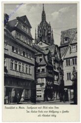 Frankfurt am Main, Saalgasse mit Blick zum Dom
