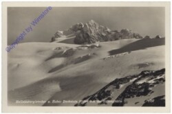 Dachstein, Hallstätter Gletscher und Hoher Dachstein von der Simonyhütte
