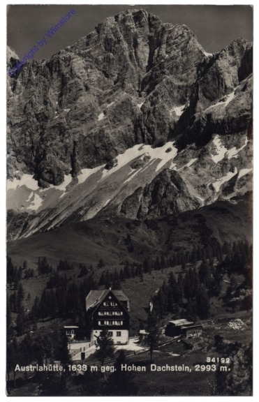 Dachstein, Austriahütte gegen Hohen Dachstein