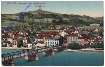 Linz an der Donau, Blick gegen Urfahr und Pöstlingberg