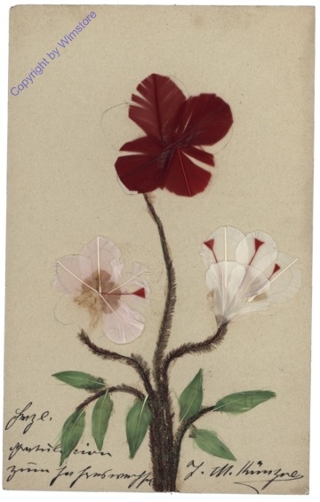 Blumen aus Federn