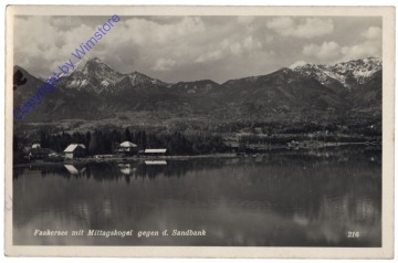 Faakersee, mit Mittagskogel gegen d. Sandbank