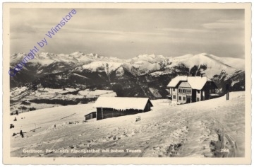 Gerlitzen, Pacheiners Alpengasthof mit hohen Tauern