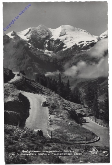 Großglockner, Kehre 2 m. Sonnwelleck u. Fischerkarkopf