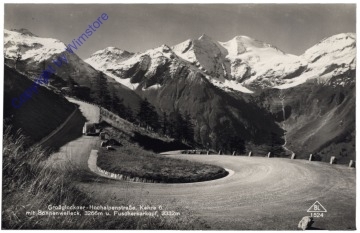 Großglockner, Hochalpenstrasse, Kehre 6 mit Sonnenwelleck
