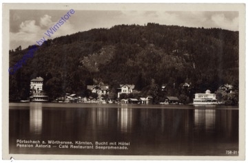 ak169866 Pörtschach, Bucht mit Hotel Pension Astoria