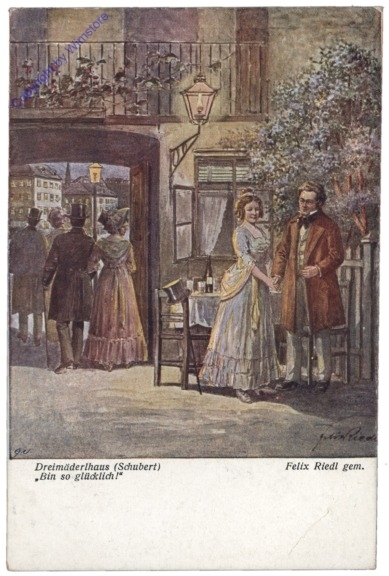 Schubert Franz, Dreimäderlhaus "Bin so glücklich"