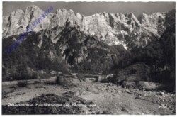 Admont, Gesäusestrasse, Haindlkarbrücke gegen Hochtorgruppe