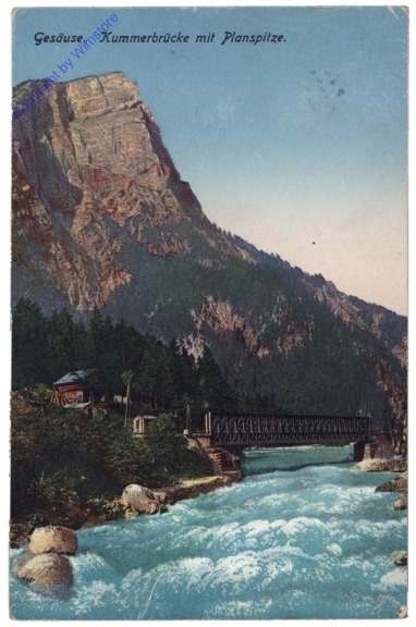 Admont, Gesäuse, Kummerbrücke mit Planspitze