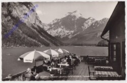 Eisenerz, Seerestaurant Leopoldsteinersee, Terrasse gegen Pfaffenstein