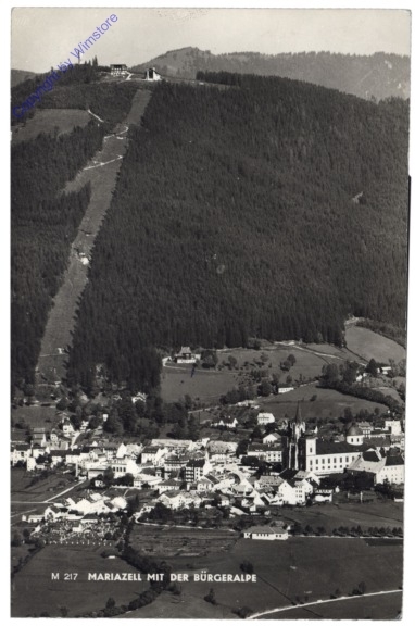 ak170300 Mariazell, mit der Bürgeralpe