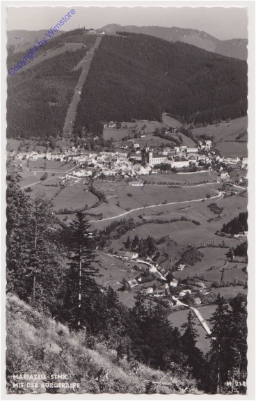 ak170304 Mariazell, mit der Bürgeralpe