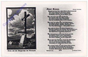 ak170306 Mariazell, Kreuz auf der Bürgeralpe, Gedicht