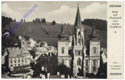 Mariazell, Blick auf Mariazell von einem Großkran