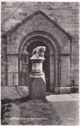 Seckau, Benediktiner-Abtei, Portal mit romanischem Löwen