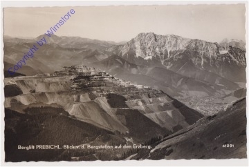 ak170572 Vordernberg, Berglift Prebichl, Blick v.d. Bergstation auf den Erzberg