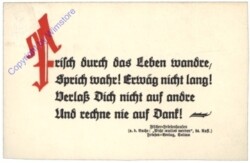 Frisch durch das Leben wandre, ...