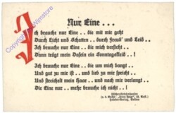 Nur eine, ...