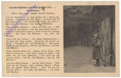 Vor der Kaserne, vor dem großen Tor...