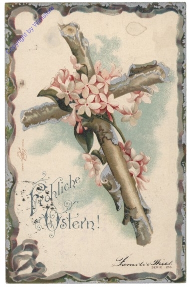 ak170795 Blumen am Kreuz