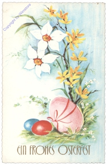 ak170796 Blumen mit Ostereier