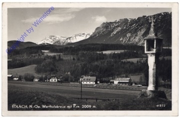 ak170905 Edlach, Wartholzkreuz mit Rax