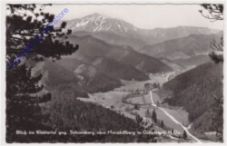 Gutenstein, Blick ins Klostertal geg. Schneeberg vom Mariahilfberg