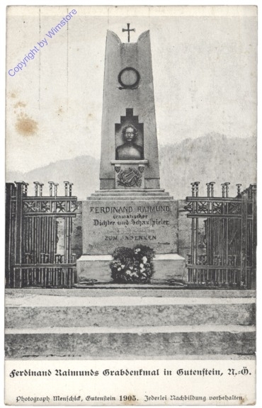 ak171009 Gutenstein, Ferdinand Raimunds Grabdenkmal