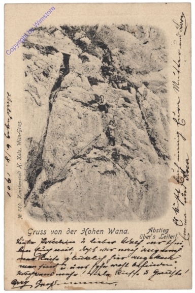 Hohe Wand, Gruss von, Abstieg übers Leiterl