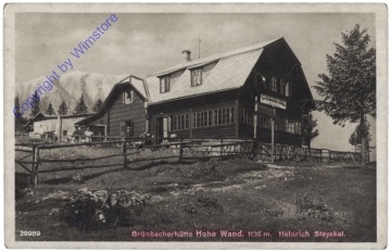Hohe Wand, Grünbacherhütte