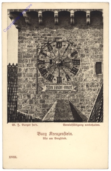 Leobendorf, Burg Kreuzenstein, Uhr am Bergfried