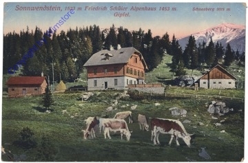 Maria Schutz am Semmering, Sonnwendstein, Friedrich Schüler Alpenhaus, Gipfel