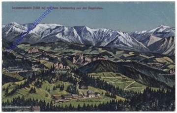 Maria Schutz am Semmering, Sonnwendstein mit dem Semmering aus der Vogelschau