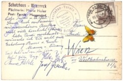 ak171369a Pernitz, Schutzhaus Waxeneck mit Schneeberg