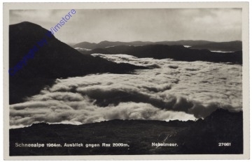 Puchberg, Schneealpe, Ausblick gegen Rax, Nebelmeer