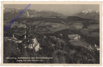 Semmering, Südbahnhotel und Heeres-Kurlazarett