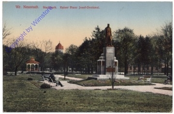ak171764 Wiener Neustadt, Stadtpark, Kaiser Franz Josef-Denkmal