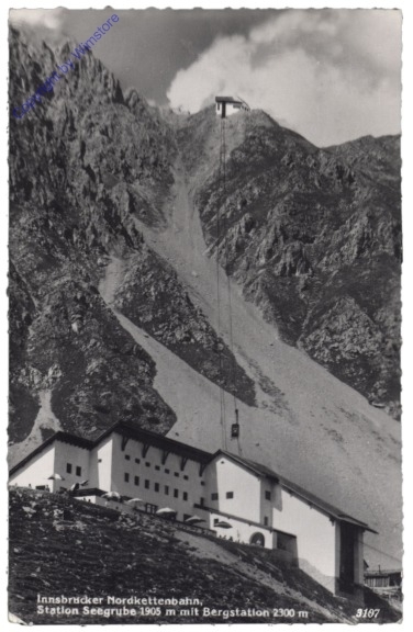 Innsbruck, Nordkettenbahn, Station Seegrube mit Bergstation