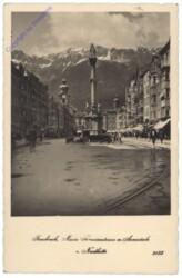 Innsbruck, Maria Theresienstrasse m. Annasäule u. Nordkette