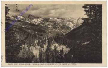 Steinberg am Rofan, Blick auf Waldhäusl und Parseierspitze