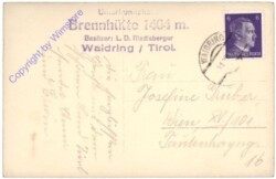 Waidring, Unterkunftshaus Brennhütte